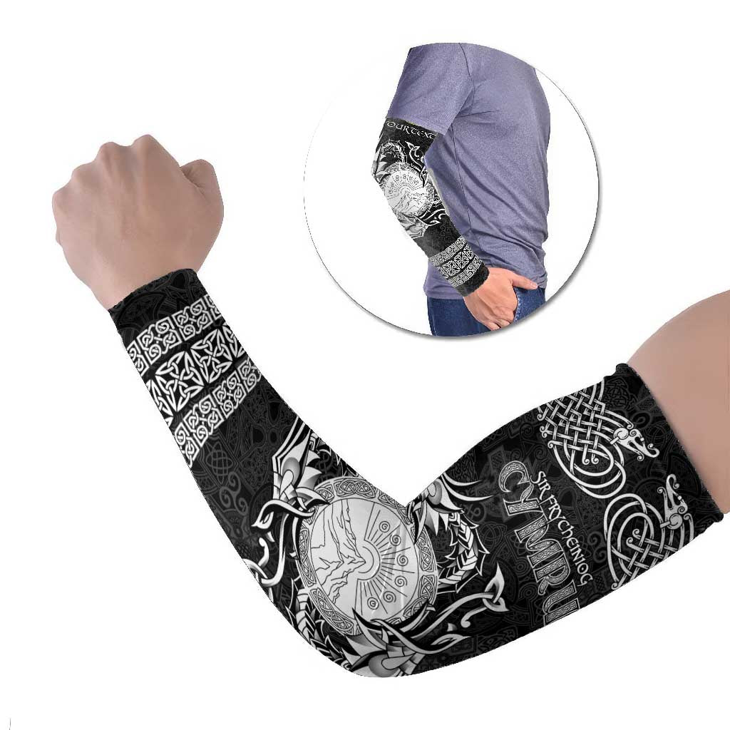 Personalized Brecknockshire Sir Frycheiniog Arm Sleeves Black Brecon Beacons Mountain Celtic-inspired - Wonder Print Shop