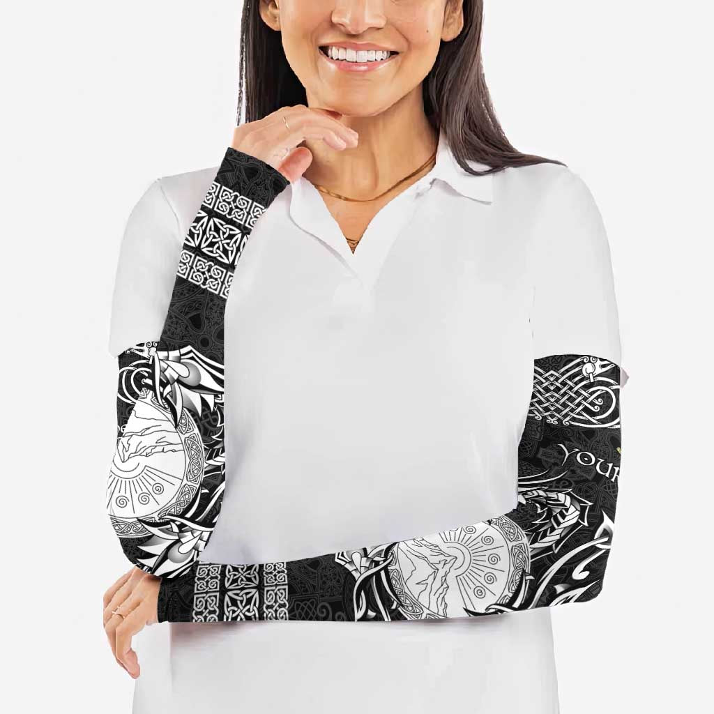 Personalized Brecknockshire Sir Frycheiniog Arm Sleeves Black Brecon Beacons Mountain Celtic-inspired - Wonder Print Shop