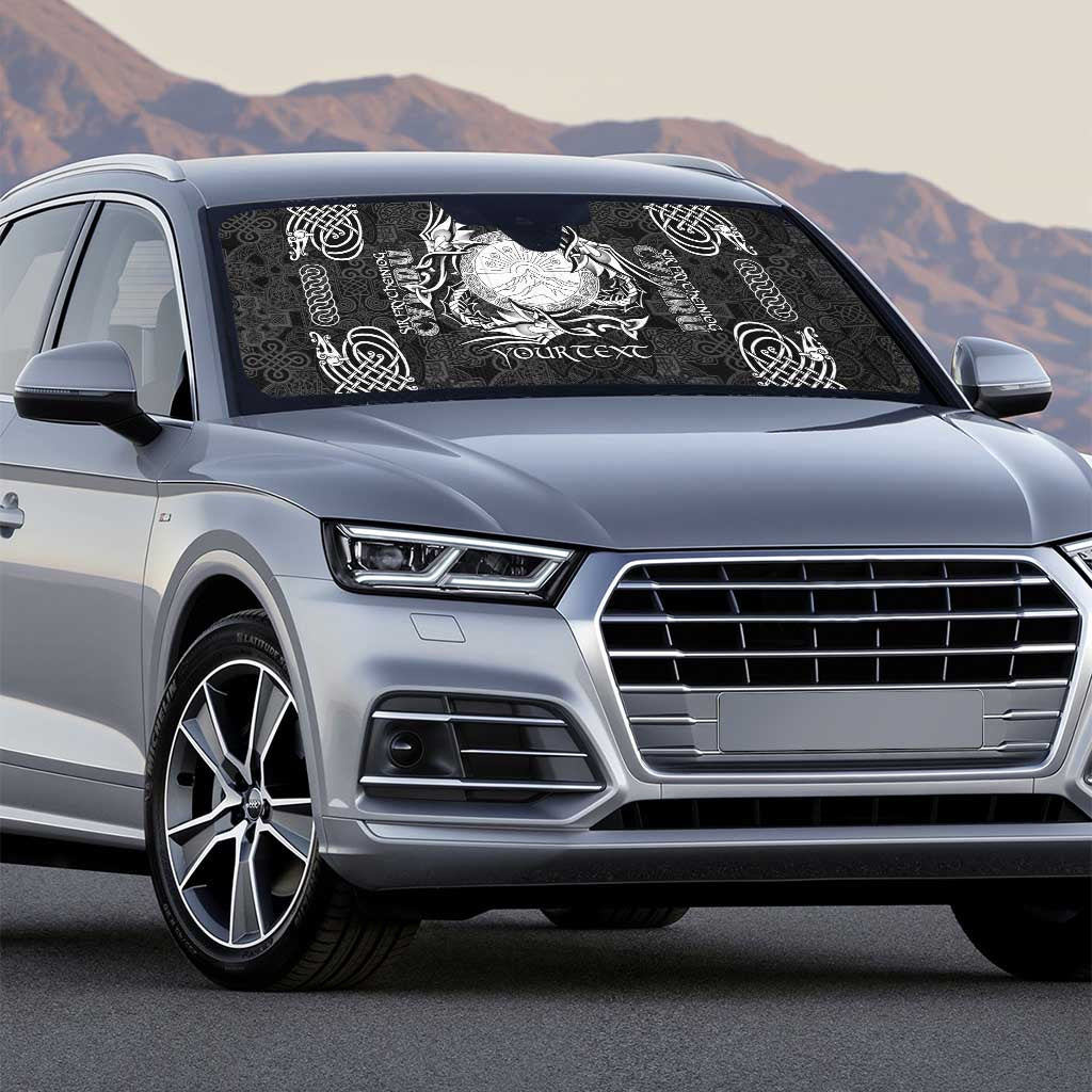 Personalized Brecknockshire Sir Frycheiniog Auto Sun Shade Black Brecon Beacons Mountain Celtic-inspired - Wonder Print Shop