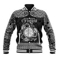 Personalized Brecknockshire Sir Frycheiniog Baseball Jacket Black Brecon Beacons Mountain Celtic-inspired - Wonder Print Shop