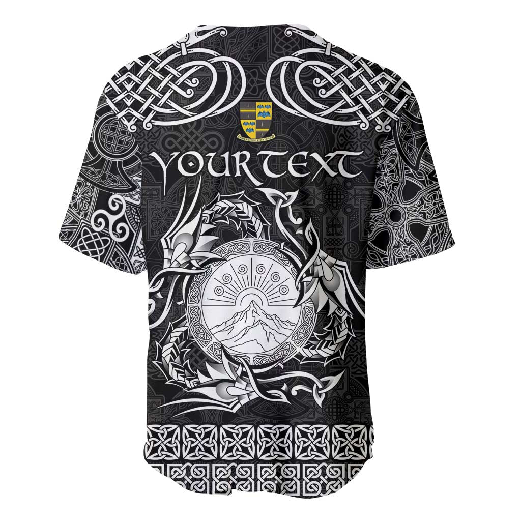 Personalized Brecknockshire Sir Frycheiniog Baseball Jersey Black Brecon Beacons Mountain Celtic-inspired - Wonder Print Shop