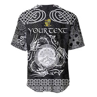 Personalized Brecknockshire Sir Frycheiniog Baseball Jersey Black Brecon Beacons Mountain Celtic-inspired - Wonder Print Shop