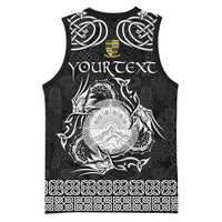 Personalized Brecknockshire Sir Frycheiniog Basketball Jersey Black Brecon Beacons Mountain Celtic-inspired - Wonder Print Shop
