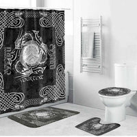 Personalized Brecknockshire Sir Frycheiniog Bathroom Set Black Brecon Beacons Mountain Celtic-inspired - Wonder Print Shop
