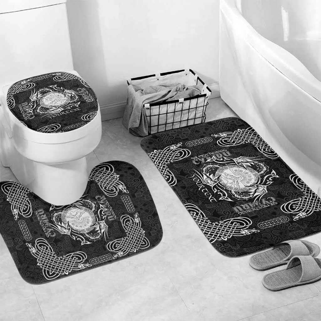 Personalized Brecknockshire Sir Frycheiniog Bathroom Set Black Brecon Beacons Mountain Celtic-inspired - Wonder Print Shop