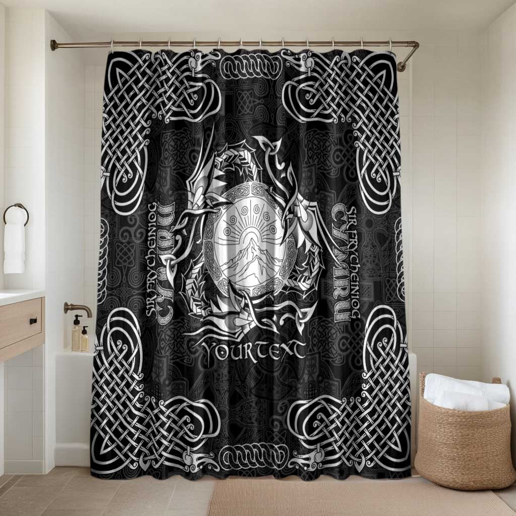 Personalized Brecknockshire Sir Frycheiniog Bathroom Set Black Brecon Beacons Mountain Celtic-inspired - Wonder Print Shop