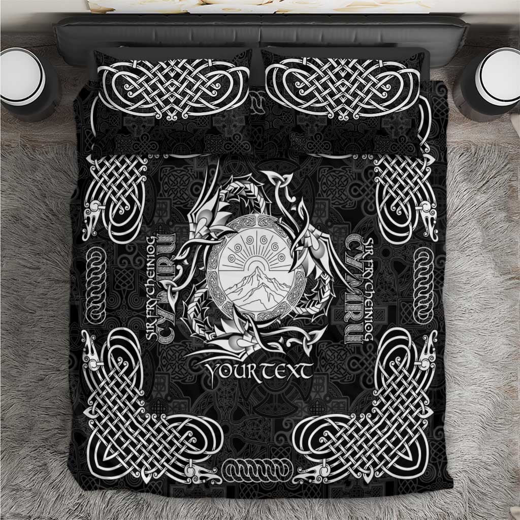 Personalized Brecknockshire Sir Frycheiniog Bedding Set Black Brecon Beacons Mountain Celtic-inspired - Wonder Print Shop