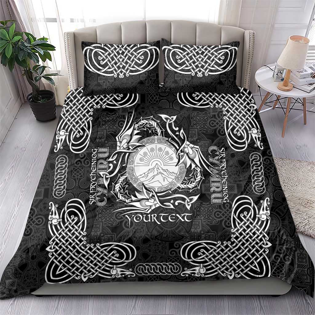 Personalized Brecknockshire Sir Frycheiniog Bedding Set Black Brecon Beacons Mountain Celtic-inspired - Wonder Print Shop