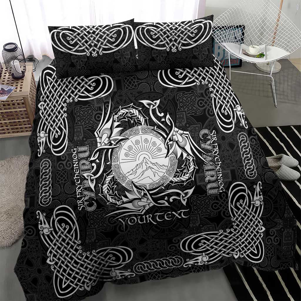 Personalized Brecknockshire Sir Frycheiniog Bedding Set Black Brecon Beacons Mountain Celtic-inspired - Wonder Print Shop