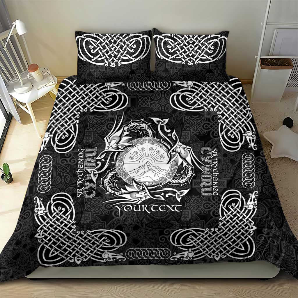 Personalized Brecknockshire Sir Frycheiniog Bedding Set Black Brecon Beacons Mountain Celtic-inspired - Wonder Print Shop