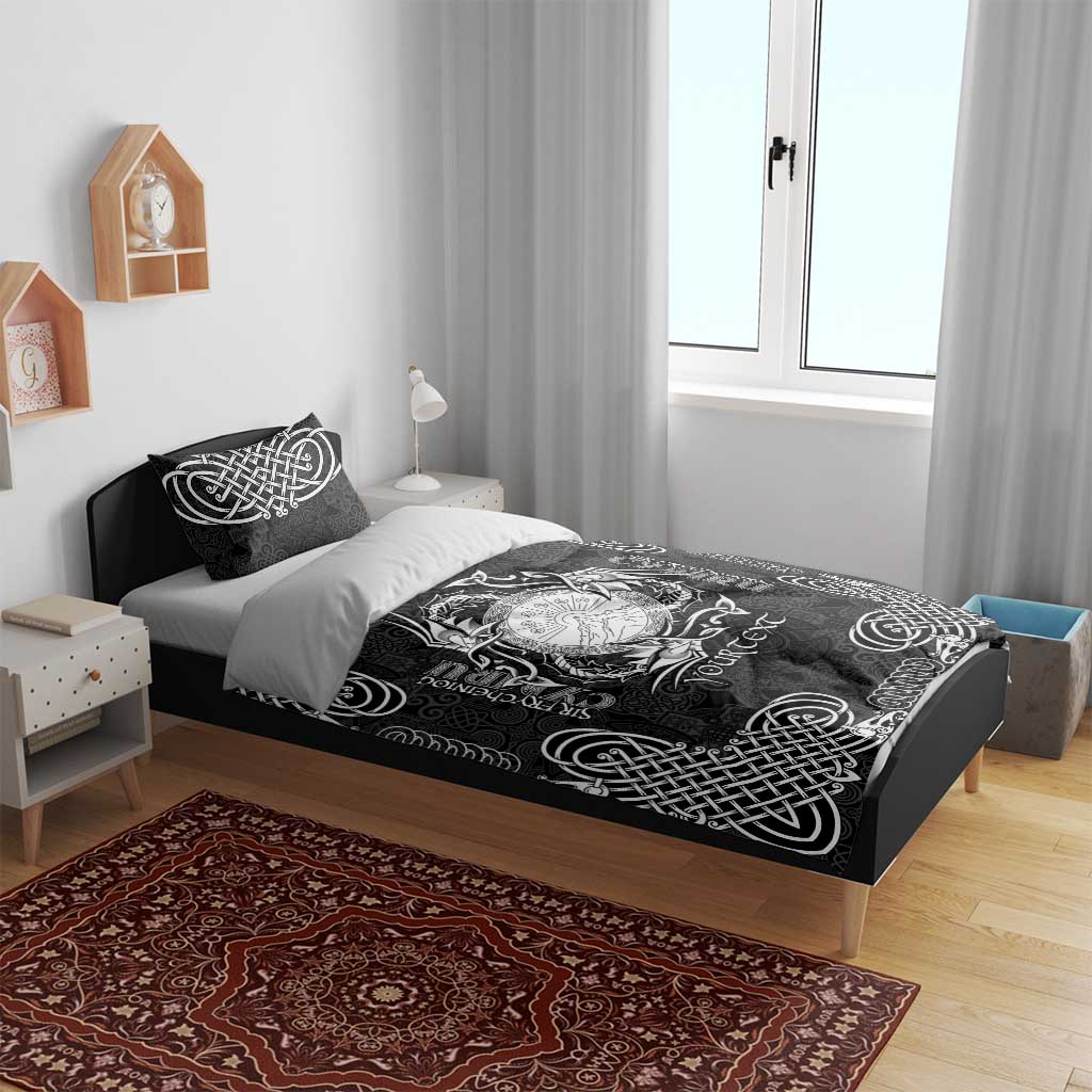 Personalized Brecknockshire Sir Frycheiniog Bedding Set Black Brecon Beacons Mountain Celtic-inspired - Wonder Print Shop