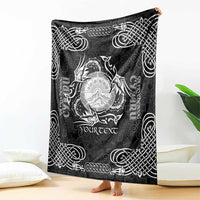 Personalized Brecknockshire Sir Frycheiniog Blanket Black Brecon Beacons Mountain Celtic-inspired - Wonder Print Shop