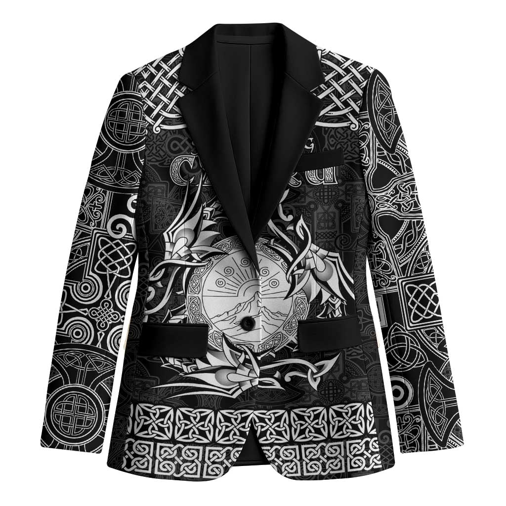 Personalized Brecknockshire Sir Frycheiniog Blazer Black Brecon Beacons Mountain Celtic-inspired - Wonder Print Shop