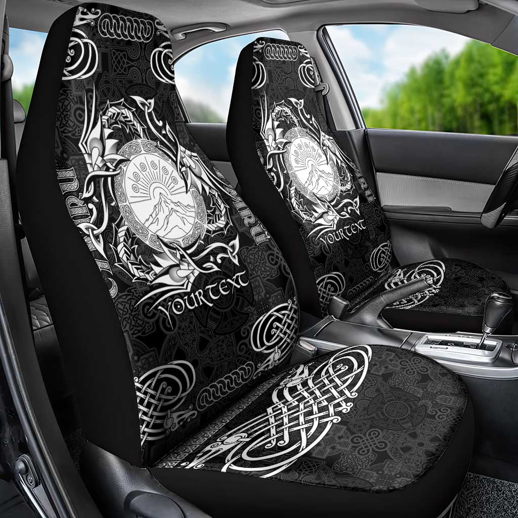 Personalized Brecknockshire Sir Frycheiniog Car Seat Cover Black Brecon Beacons Mountain Celtic-inspired - Wonder Print Shop
