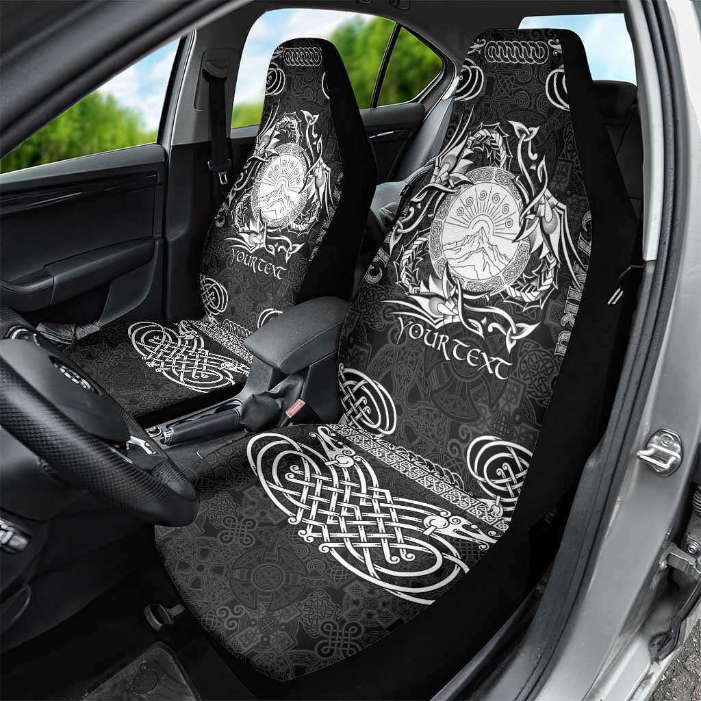 Personalized Brecknockshire Sir Frycheiniog Car Seat Cover Black Brecon Beacons Mountain Celtic-inspired - Wonder Print Shop