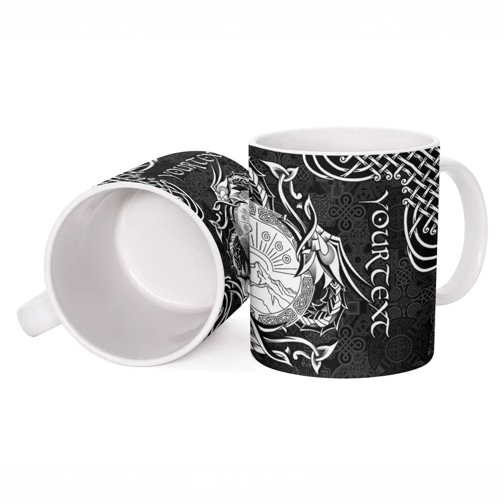 Personalized Brecknockshire Sir Frycheiniog Ceramic Mug Black Brecon Beacons Mountain Celtic-inspired - Wonder Print Shop