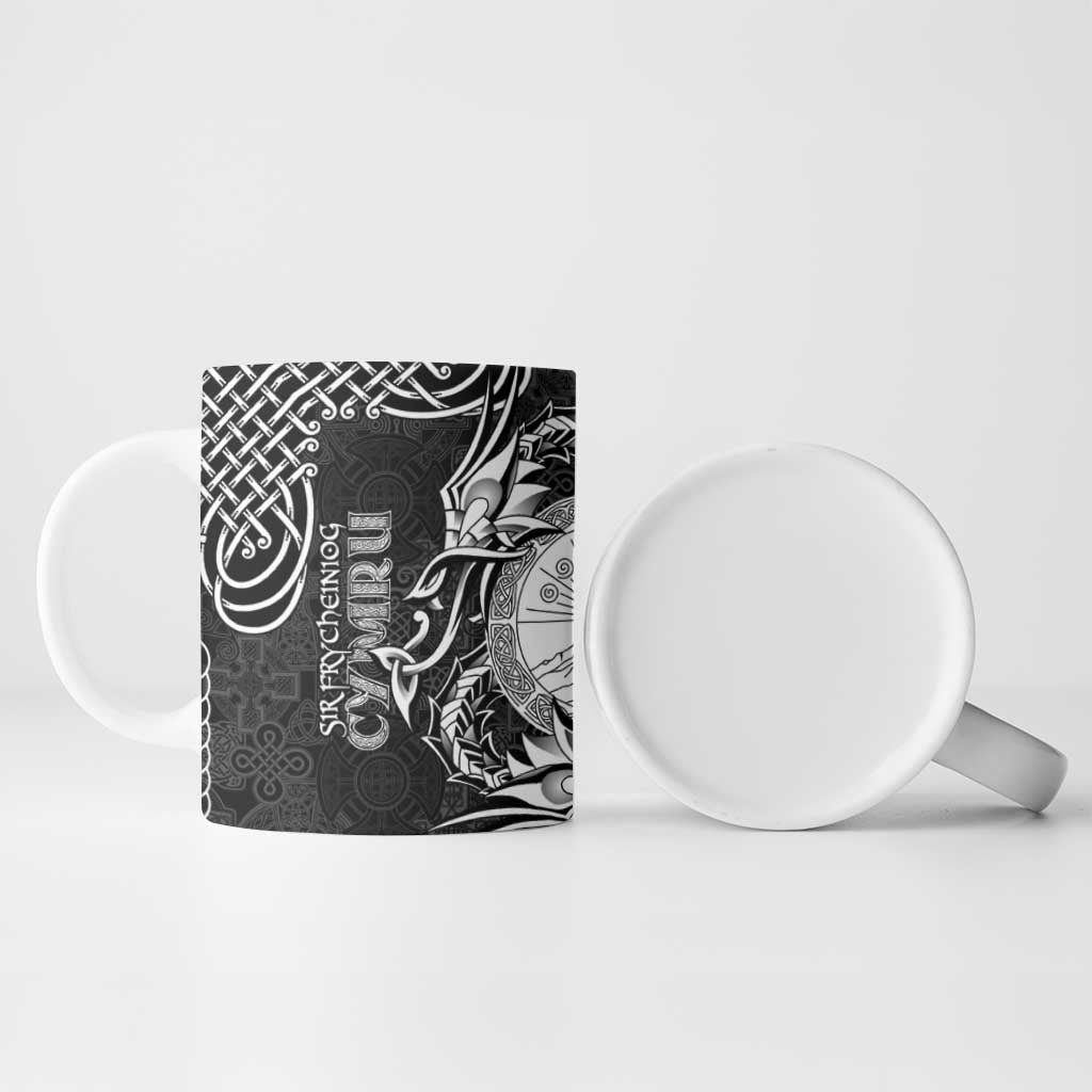 Personalized Brecknockshire Sir Frycheiniog Ceramic Mug Black Brecon Beacons Mountain Celtic-inspired - Wonder Print Shop