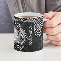 Personalized Brecknockshire Sir Frycheiniog Ceramic Mug Black Brecon Beacons Mountain Celtic-inspired - Wonder Print Shop