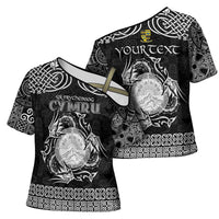 Personalized Brecknockshire Sir Frycheiniog Cross Shoulder Shirt Black Brecon Beacons Mountain Celtic-inspired - Wonder Print Shop