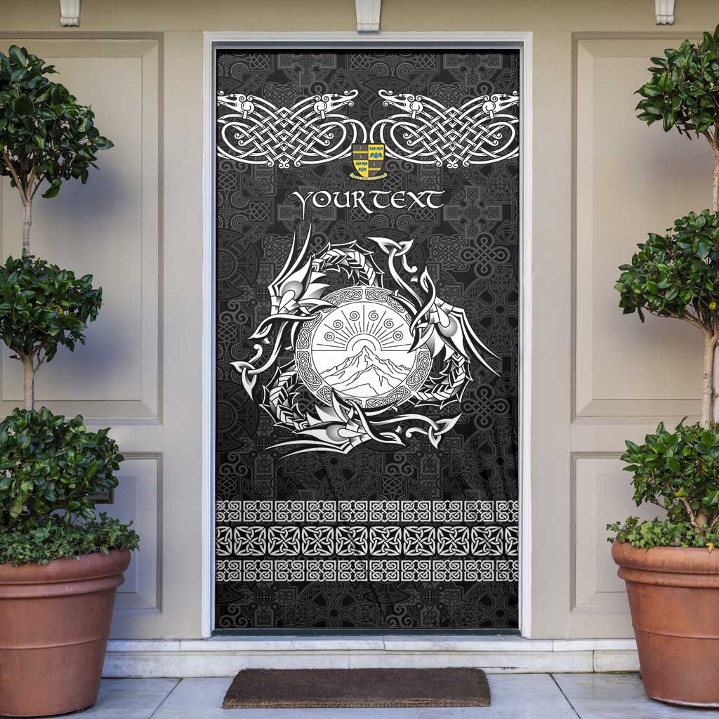 Personalized Brecknockshire Sir Frycheiniog Door Cover Black Brecon Beacons Mountain Celtic-inspired - Wonder Print Shop