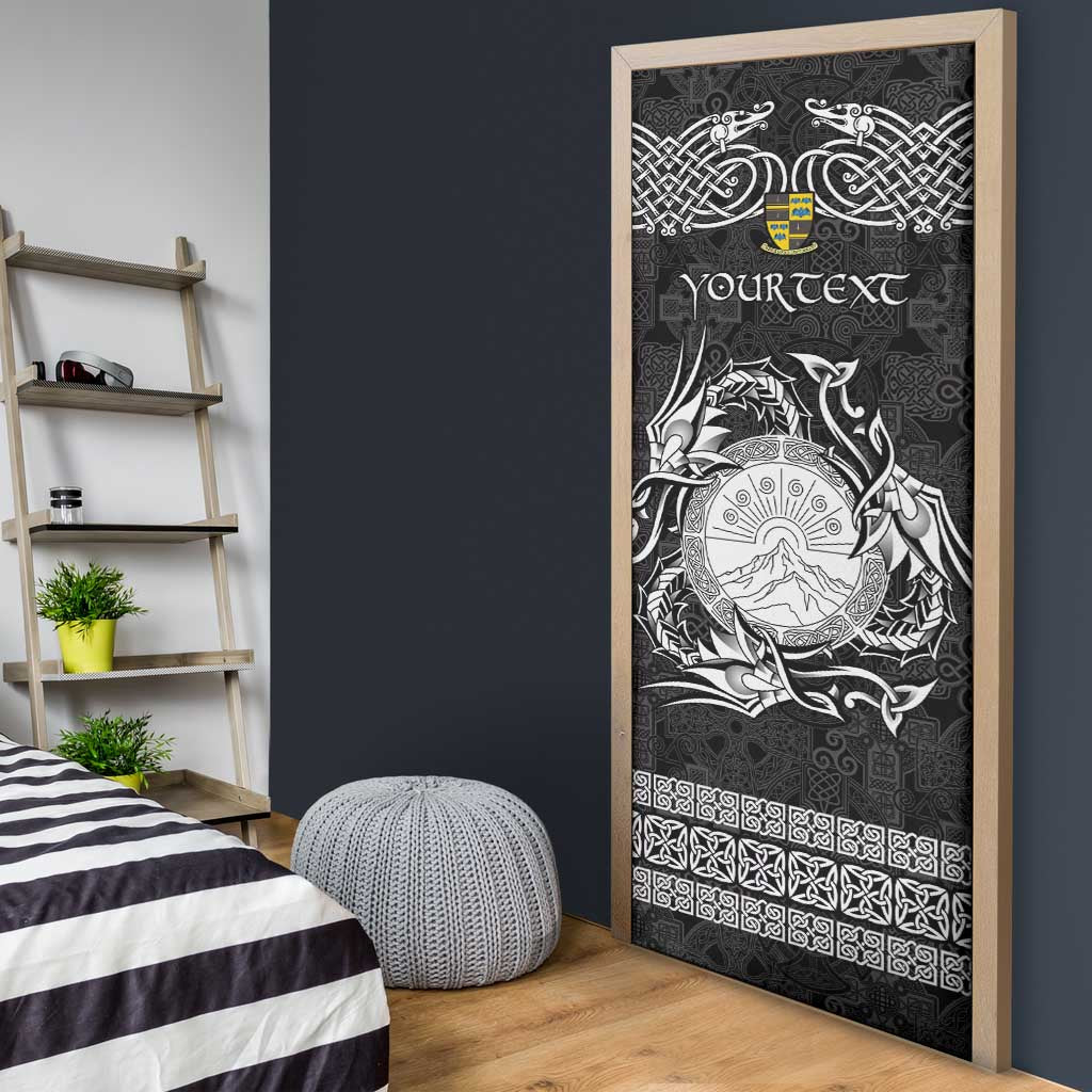Personalized Brecknockshire Sir Frycheiniog Door Cover Black Brecon Beacons Mountain Celtic-inspired - Wonder Print Shop