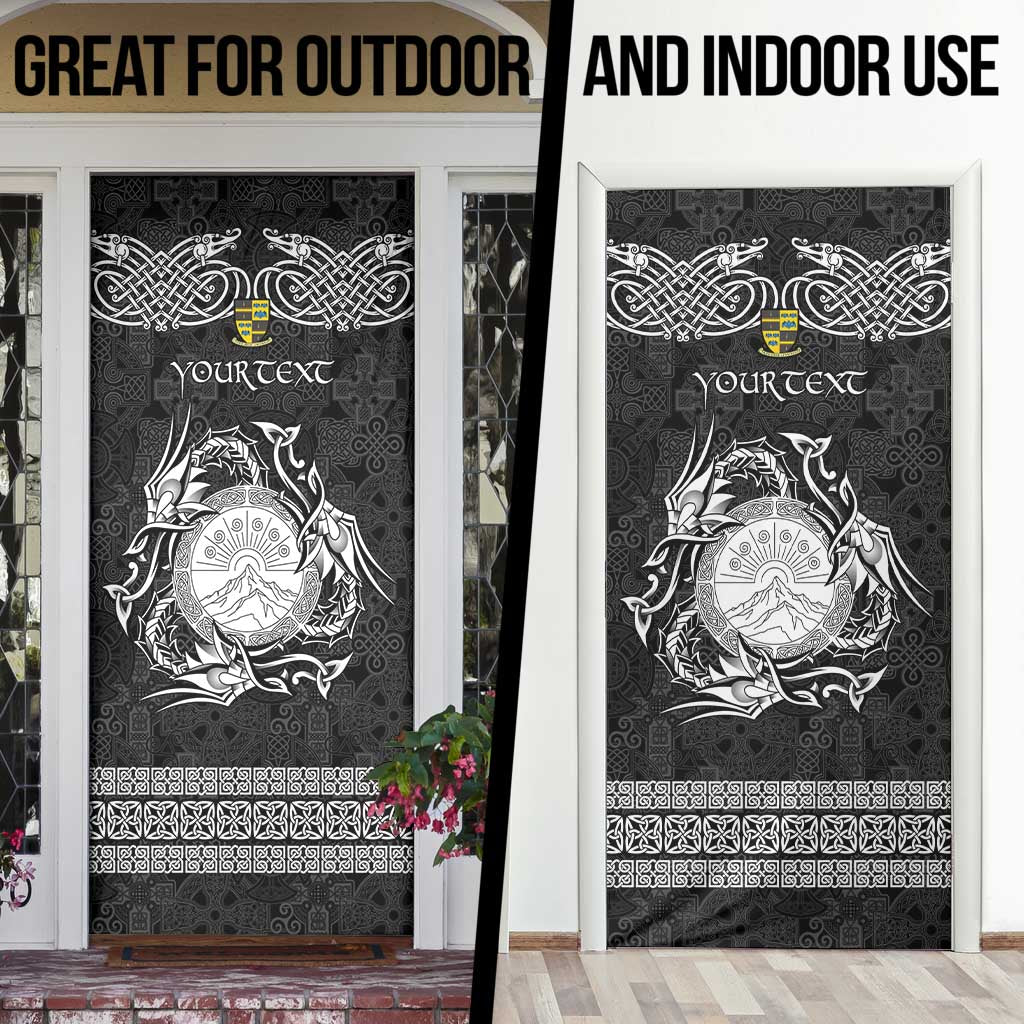 Personalized Brecknockshire Sir Frycheiniog Door Cover Black Brecon Beacons Mountain Celtic-inspired - Wonder Print Shop