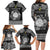 Personalized Brecknockshire Sir Frycheiniog Family Matching Long Sleeve Bodycon Dress and Hawaiian Shirt Black Brecon Beacons Mountain Celtic-inspired - Wonder Print Shop