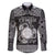 Personalized Brecknockshire Sir Frycheiniog Family Matching Long Sleeve Bodycon Dress and Hawaiian Shirt Black Brecon Beacons Mountain Celtic-inspired - Wonder Print Shop