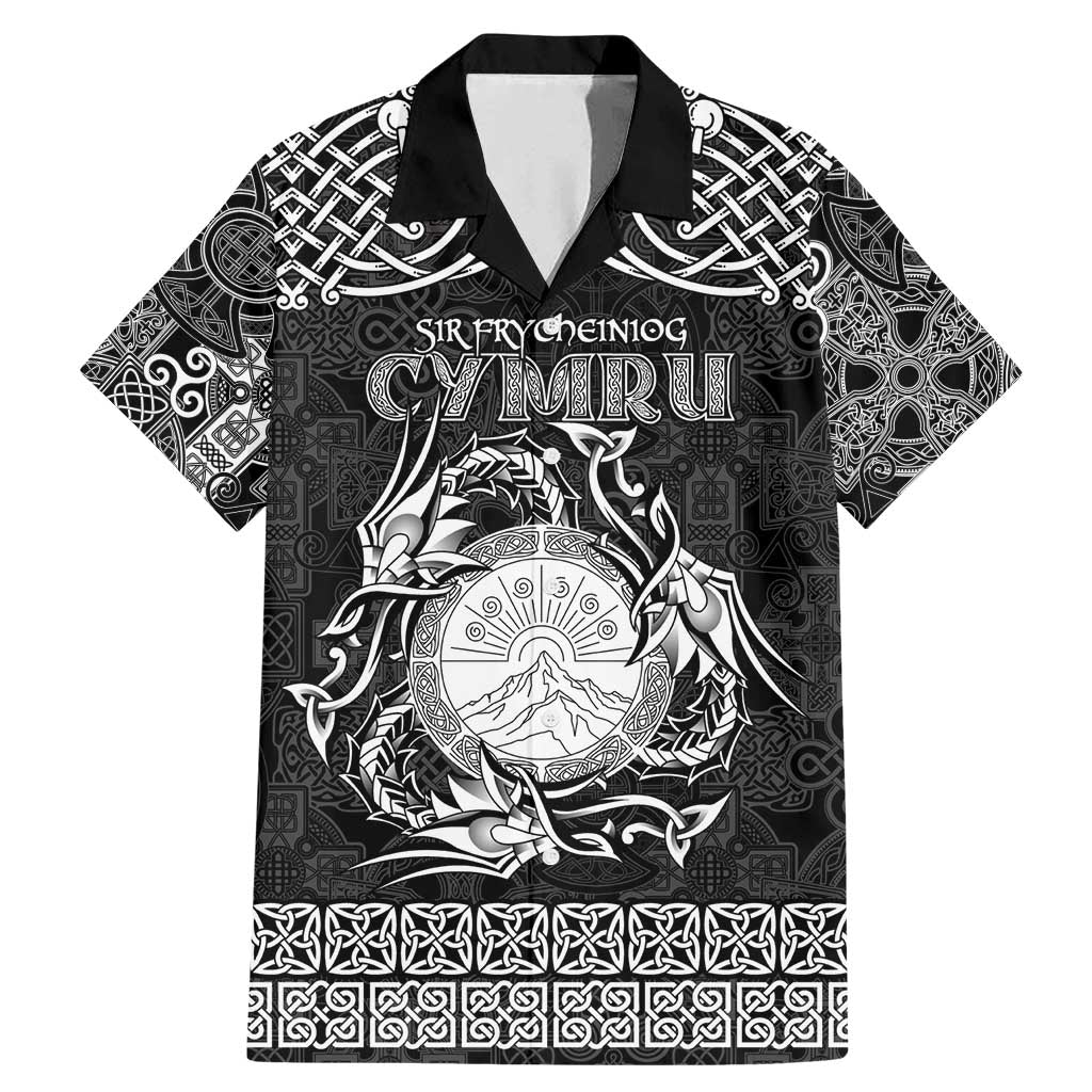 Personalized Brecknockshire Sir Frycheiniog Family Matching Mermaid Dress and Hawaiian Shirt Black Brecon Beacons Mountain Celtic-inspired - Wonder Print Shop