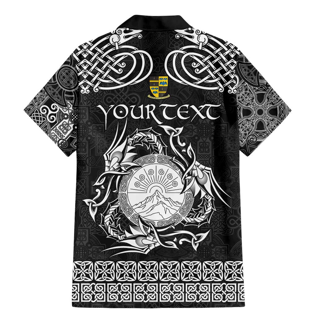 Personalized Brecknockshire Sir Frycheiniog Family Matching Mermaid Dress and Hawaiian Shirt Black Brecon Beacons Mountain Celtic-inspired - Wonder Print Shop