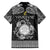 Personalized Brecknockshire Sir Frycheiniog Family Matching Off The Shoulder Long Sleeve Dress and Hawaiian Shirt Black Brecon Beacons Mountain Celtic-inspired - Wonder Print Shop
