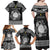 Personalized Brecknockshire Sir Frycheiniog Family Matching Off Shoulder Maxi Dress and Hawaiian Shirt Black Brecon Beacons Mountain Celtic-inspired - Wonder Print Shop