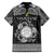Personalized Brecknockshire Sir Frycheiniog Family Matching Off Shoulder Short Dress and Hawaiian Shirt Black Brecon Beacons Mountain Celtic-inspired - Wonder Print Shop
