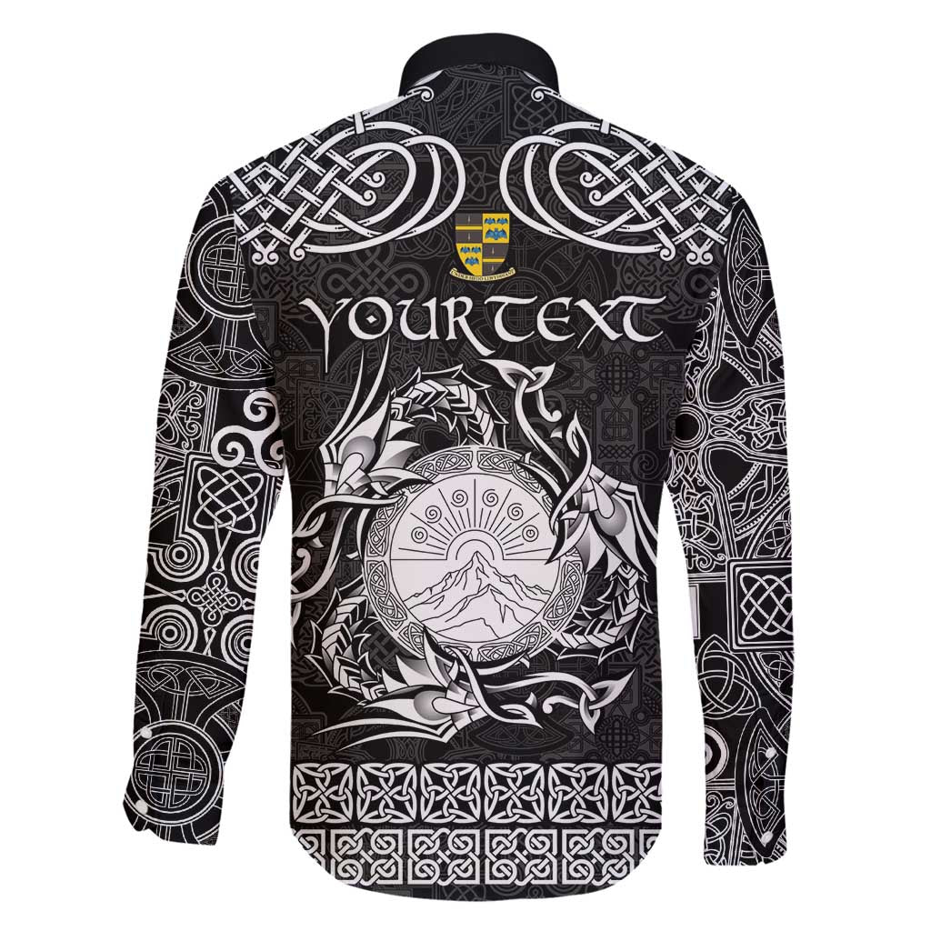 Personalized Brecknockshire Sir Frycheiniog Family Matching Puletasi and Hawaiian Shirt Black Brecon Beacons Mountain Celtic-inspired - Wonder Print Shop