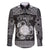Personalized Brecknockshire Sir Frycheiniog Family Matching Short Sleeve Bodycon Dress and Hawaiian Shirt Black Brecon Beacons Mountain Celtic-inspired - Wonder Print Shop