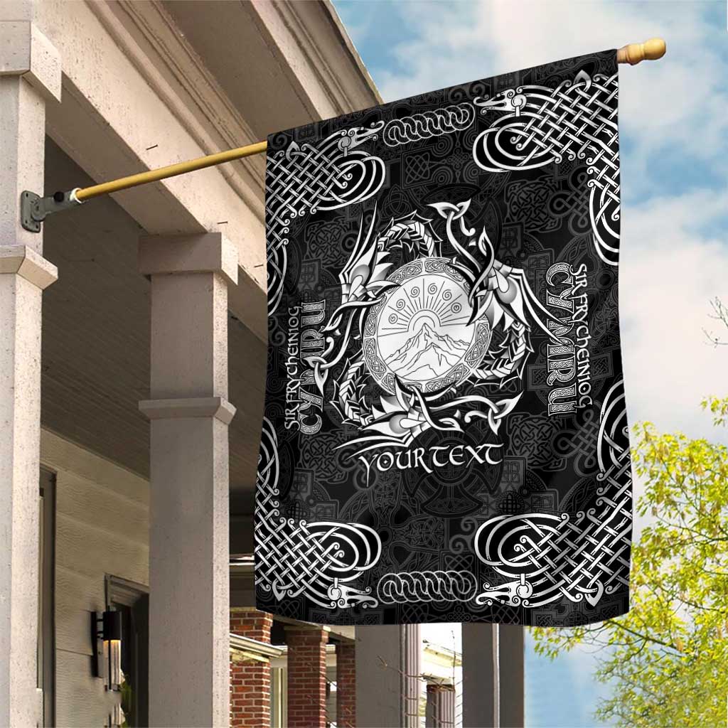 Personalized Brecknockshire Sir Frycheiniog Garden Flag Black Brecon Beacons Mountain Celtic-inspired - Wonder Print Shop