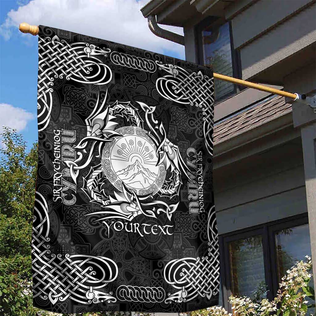 Personalized Brecknockshire Sir Frycheiniog Garden Flag Black Brecon Beacons Mountain Celtic-inspired - Wonder Print Shop
