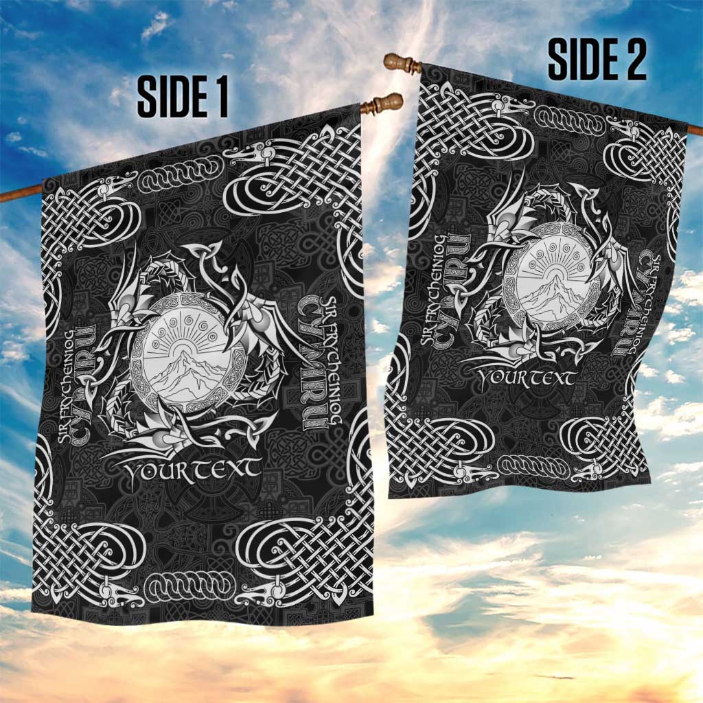 Personalized Brecknockshire Sir Frycheiniog Garden Flag Black Brecon Beacons Mountain Celtic-inspired - Wonder Print Shop