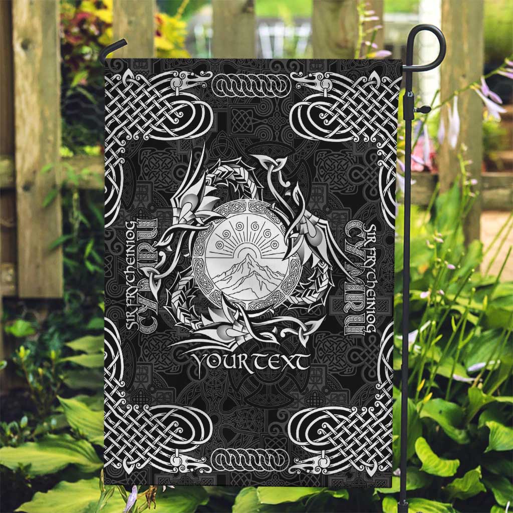 Personalized Brecknockshire Sir Frycheiniog Garden Flag Black Brecon Beacons Mountain Celtic-inspired - Wonder Print Shop