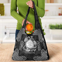 Personalized Brecknockshire Sir Frycheiniog Grocery Bag Black Brecon Beacons Mountain Celtic-inspired - Wonder Print Shop