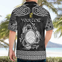 Personalized Brecknockshire Sir Frycheiniog Hawaiian Shirt Black Brecon Beacons Mountain Celtic-inspired - Wonder Print Shop
