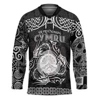 Personalized Brecknockshire Sir Frycheiniog Hockey Jersey Black Brecon Beacons Mountain Celtic-inspired - Wonder Print Shop