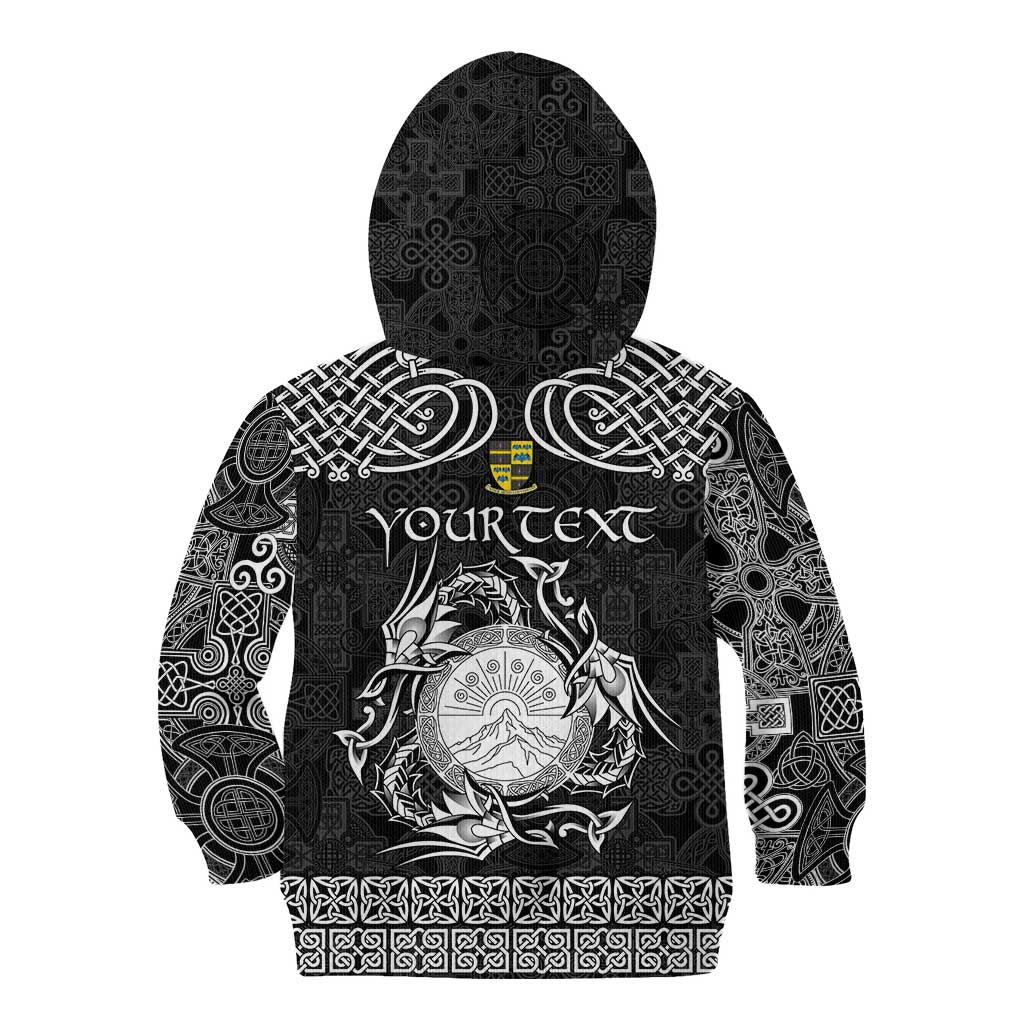Personalized Brecknockshire Sir Frycheiniog Kid Hoodie Black Brecon Beacons Mountain Celtic-inspired - Wonder Print Shop