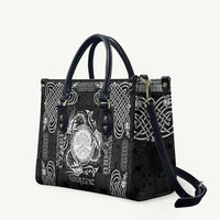 Personalized Brecknockshire Sir Frycheiniog Leather Bag Black Brecon Beacons Mountain Celtic-inspired - Wonder Print Shop