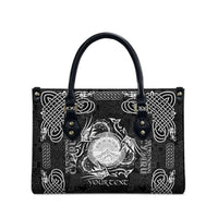 Personalized Brecknockshire Sir Frycheiniog Leather Bag Black Brecon Beacons Mountain Celtic-inspired - Wonder Print Shop