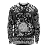 Personalized Brecknockshire Sir Frycheiniog Long Sleeve Shirt Black Brecon Beacons Mountain Celtic-inspired - Wonder Print Shop