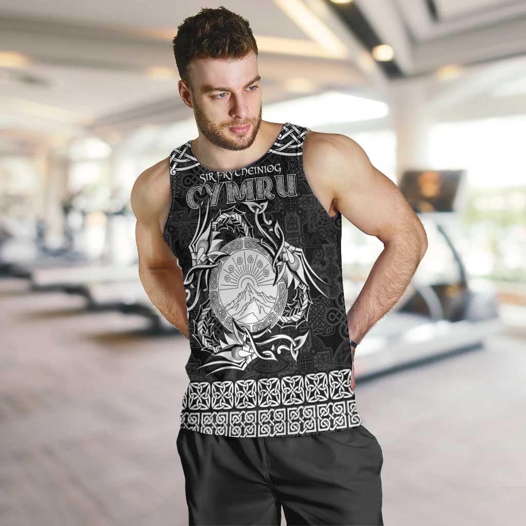 Personalized Brecknockshire Sir Frycheiniog Men Tank Top Black Brecon Beacons Mountain Celtic-inspired - Wonder Print Shop