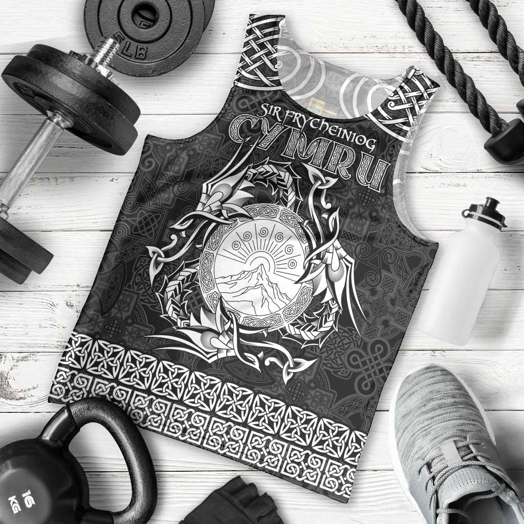 Personalized Brecknockshire Sir Frycheiniog Men Tank Top Black Brecon Beacons Mountain Celtic-inspired - Wonder Print Shop