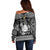 Personalized Brecknockshire Sir Frycheiniog Off Shoulder Sweater Black Brecon Beacons Mountain Celtic-inspired - Wonder Print Shop