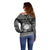 Personalized Brecknockshire Sir Frycheiniog Off Shoulder Sweater Black Brecon Beacons Mountain Celtic-inspired - Wonder Print Shop